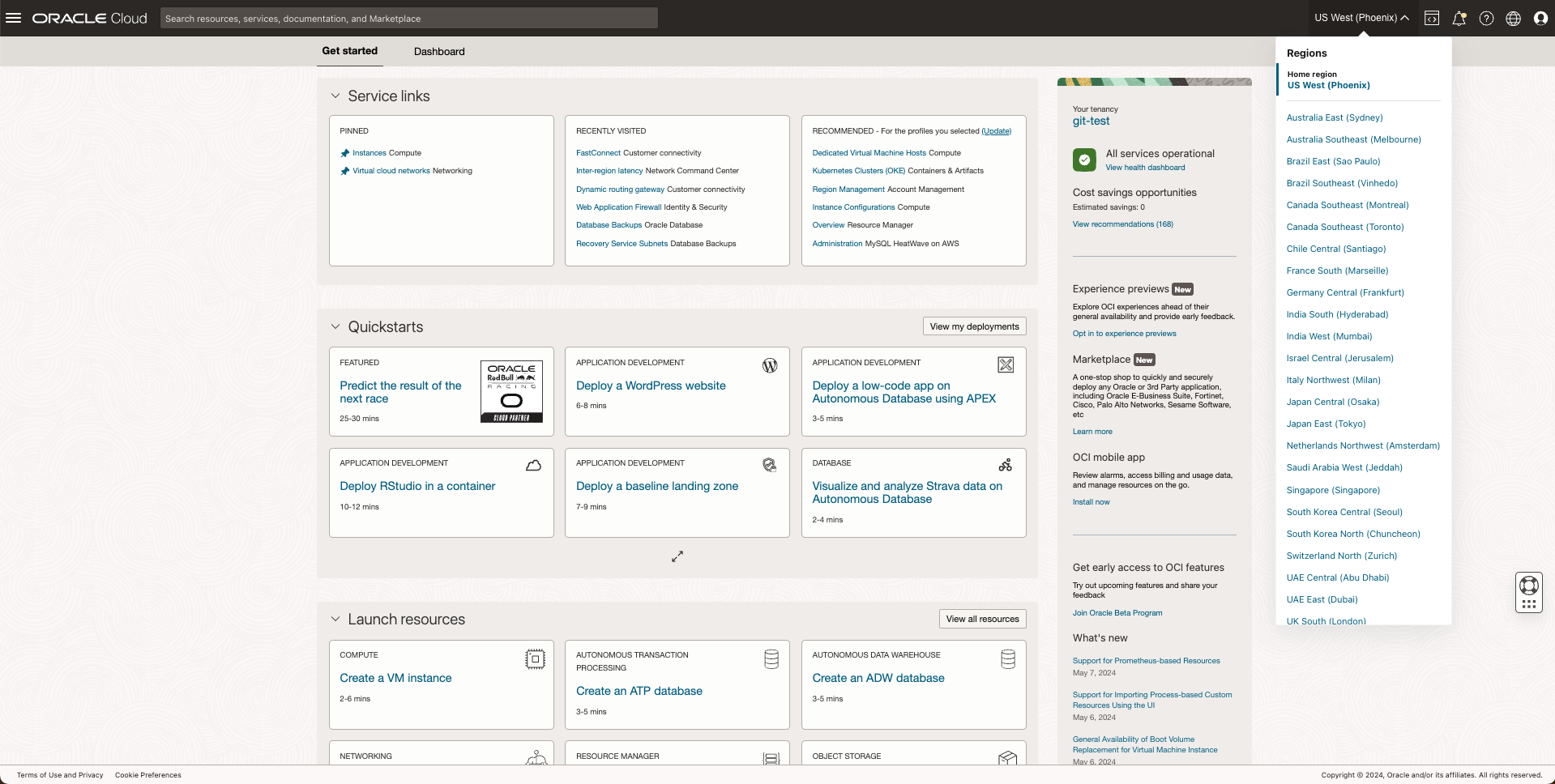 Select Phoenix Region