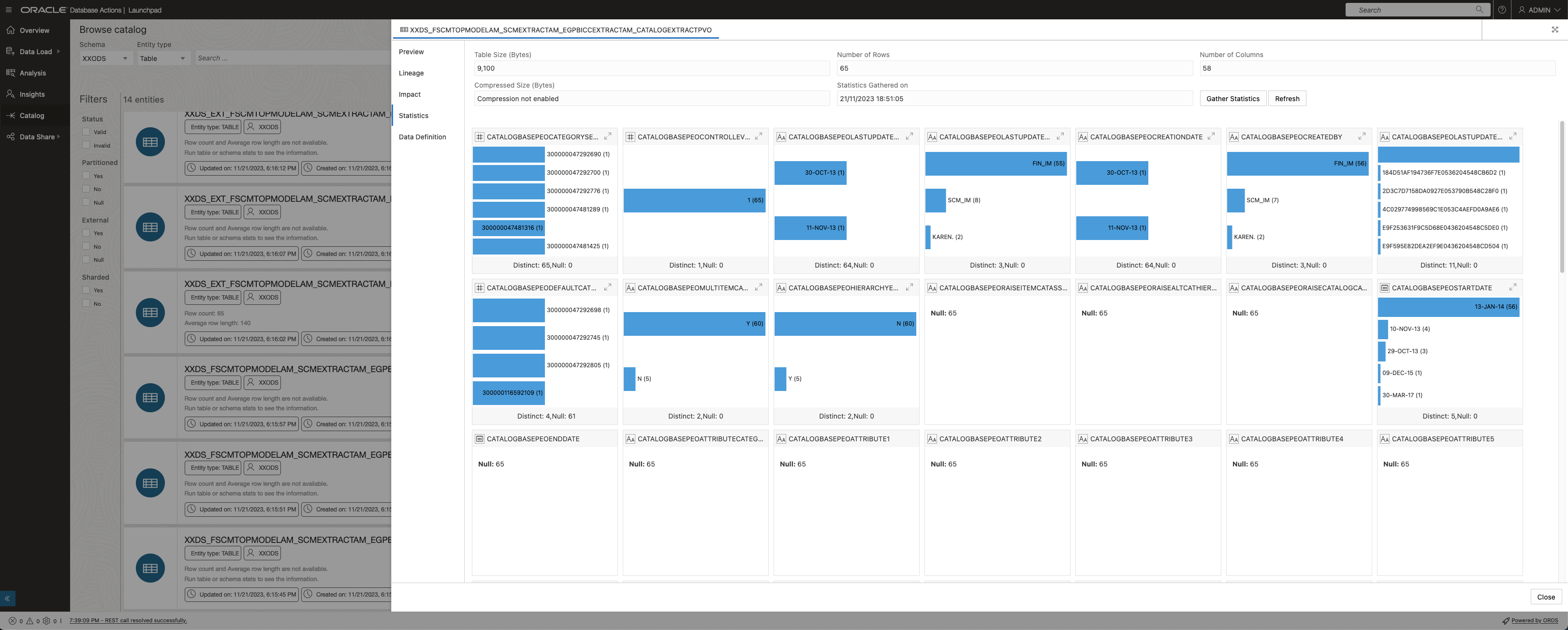 Data Load Statistics