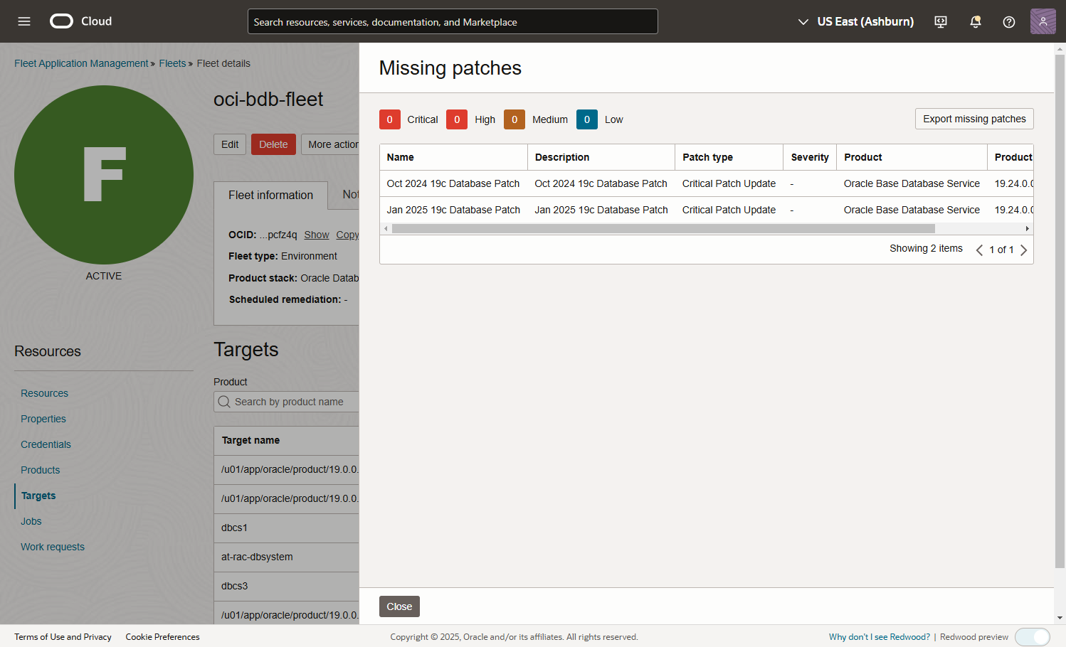 Target missing patches