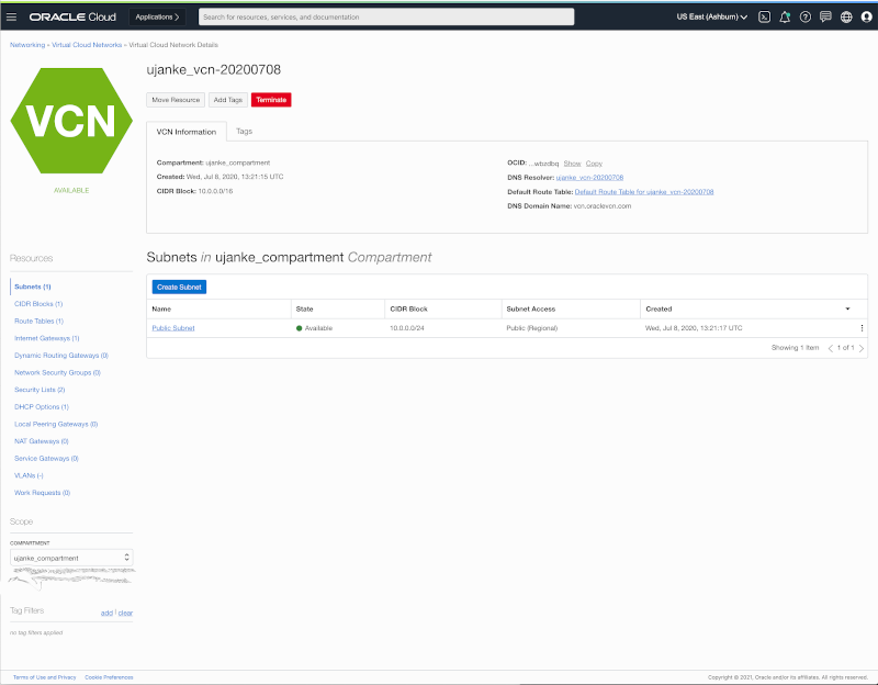 Public and Private VM sharing the same VCN
