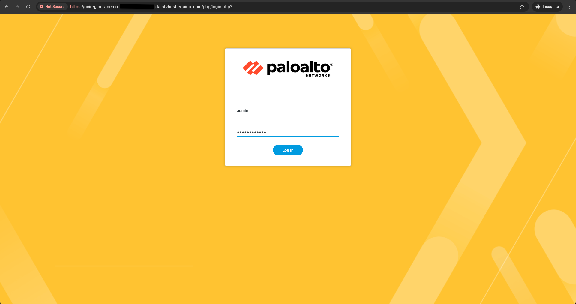Palo Alto Login Page