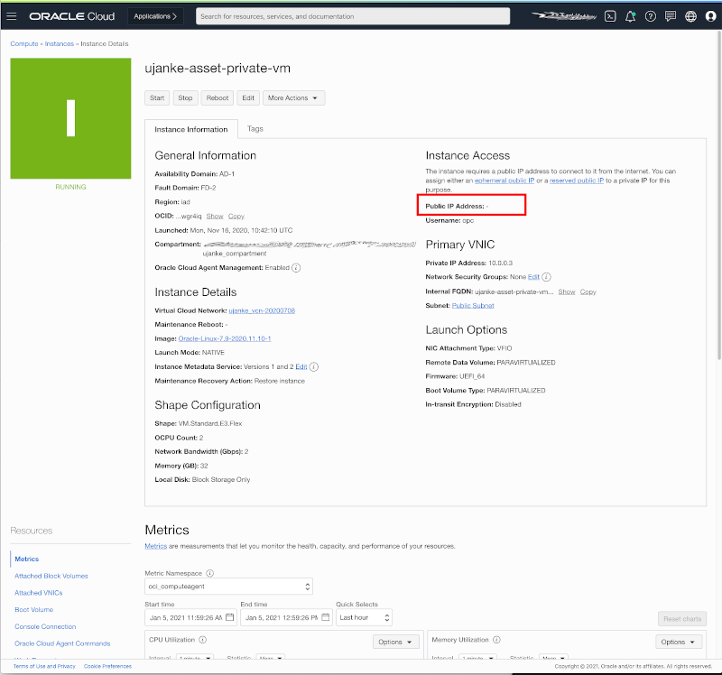 No Public IP address for the Private VM