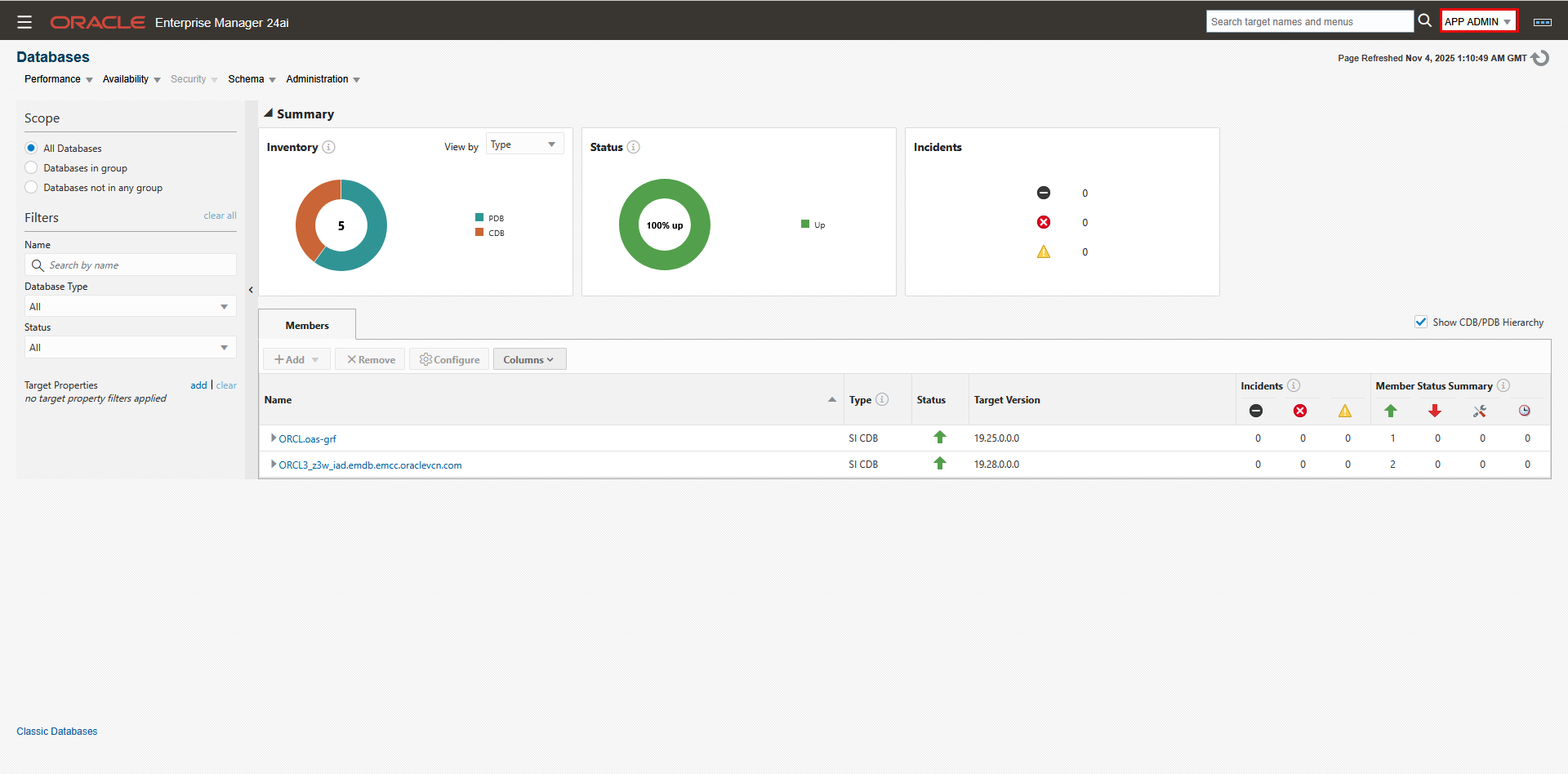 App Admin Database Access