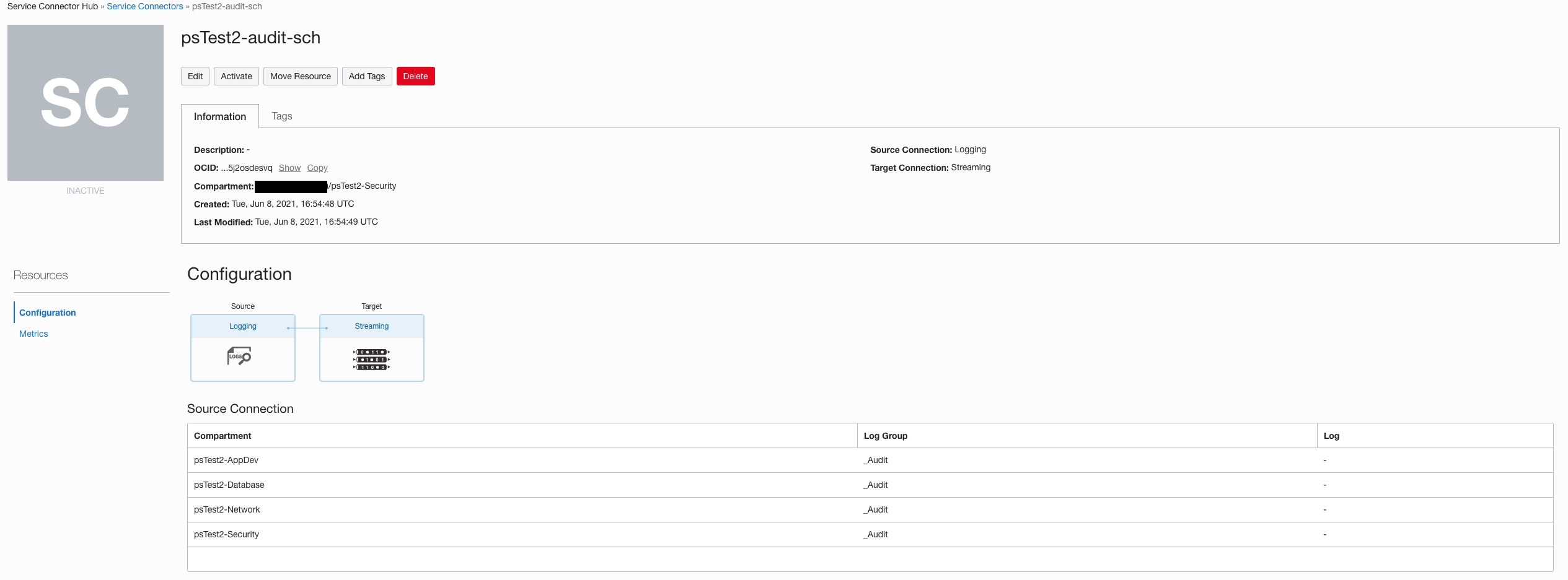 Security Log Consolidation in CIS OCI Landing Zone