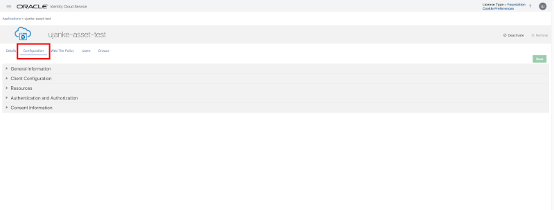 Custom Application registration - Configuration