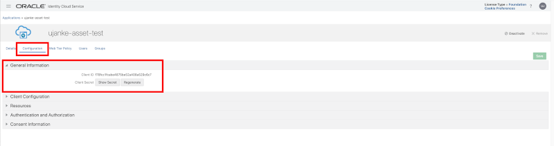 Custom Application registration - General Information