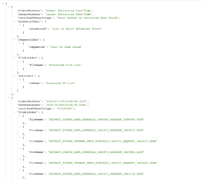 Log REST sample JSON Page - details