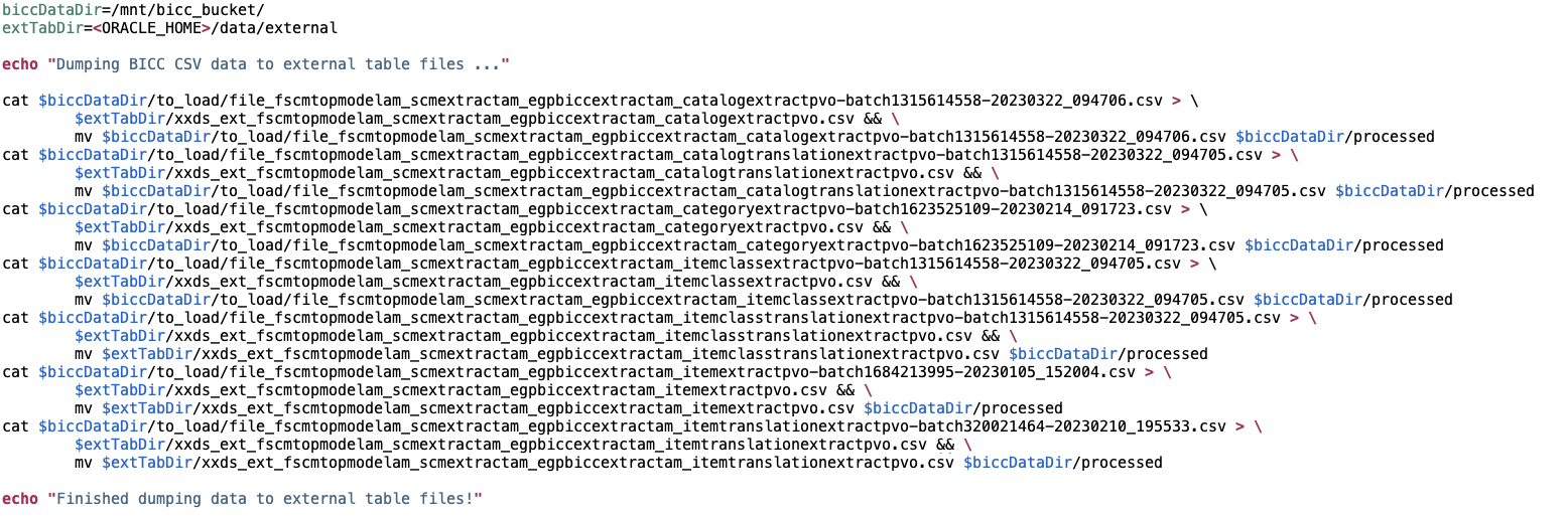Load To External Table Script