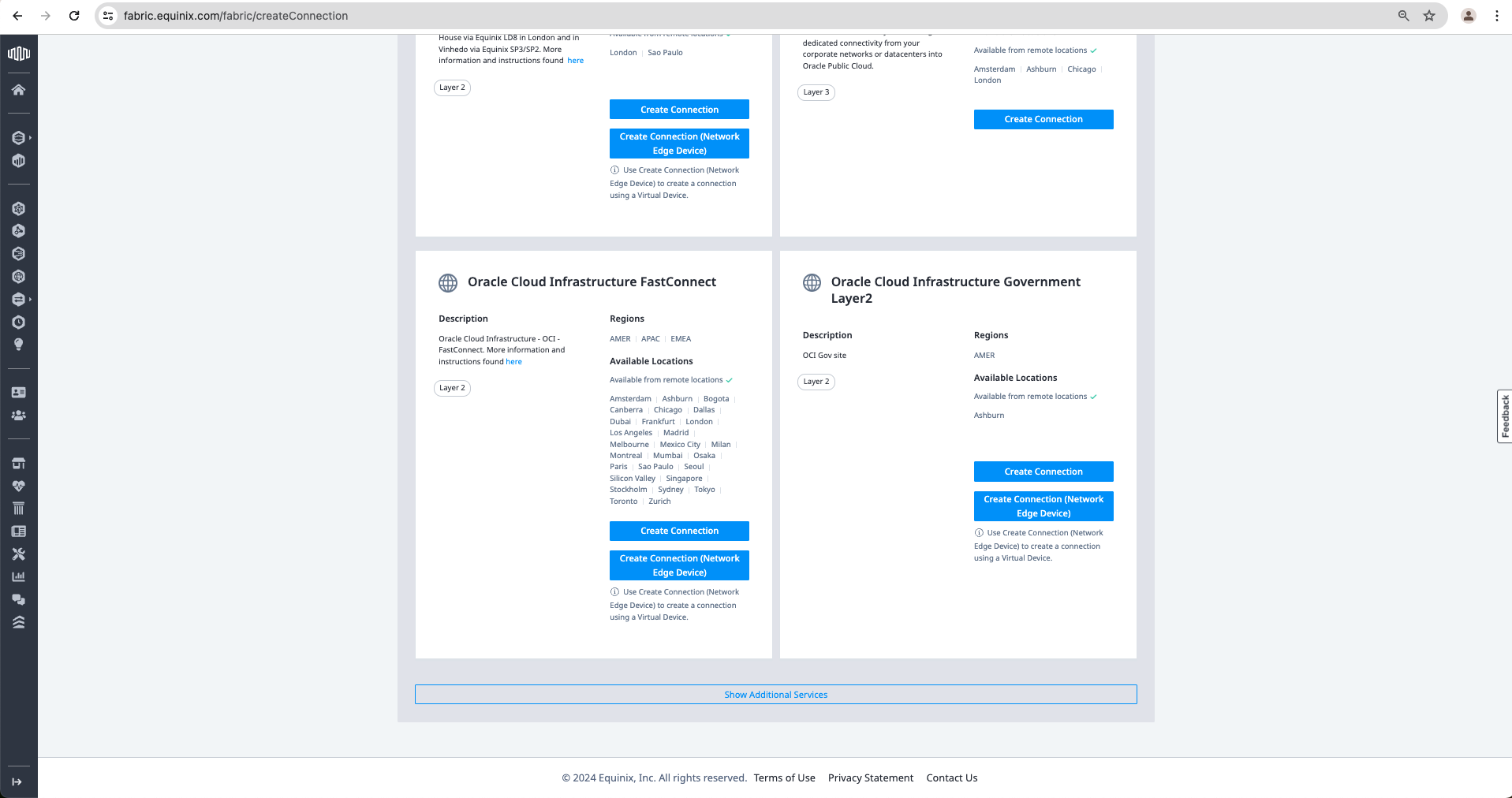 second connection to the OCI Phoenix region 3
