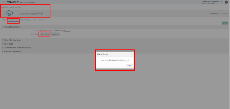 Testing via Postman - How to obtain the Client Secret in IDCS