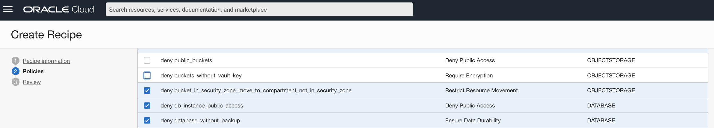 Public Zone Policies