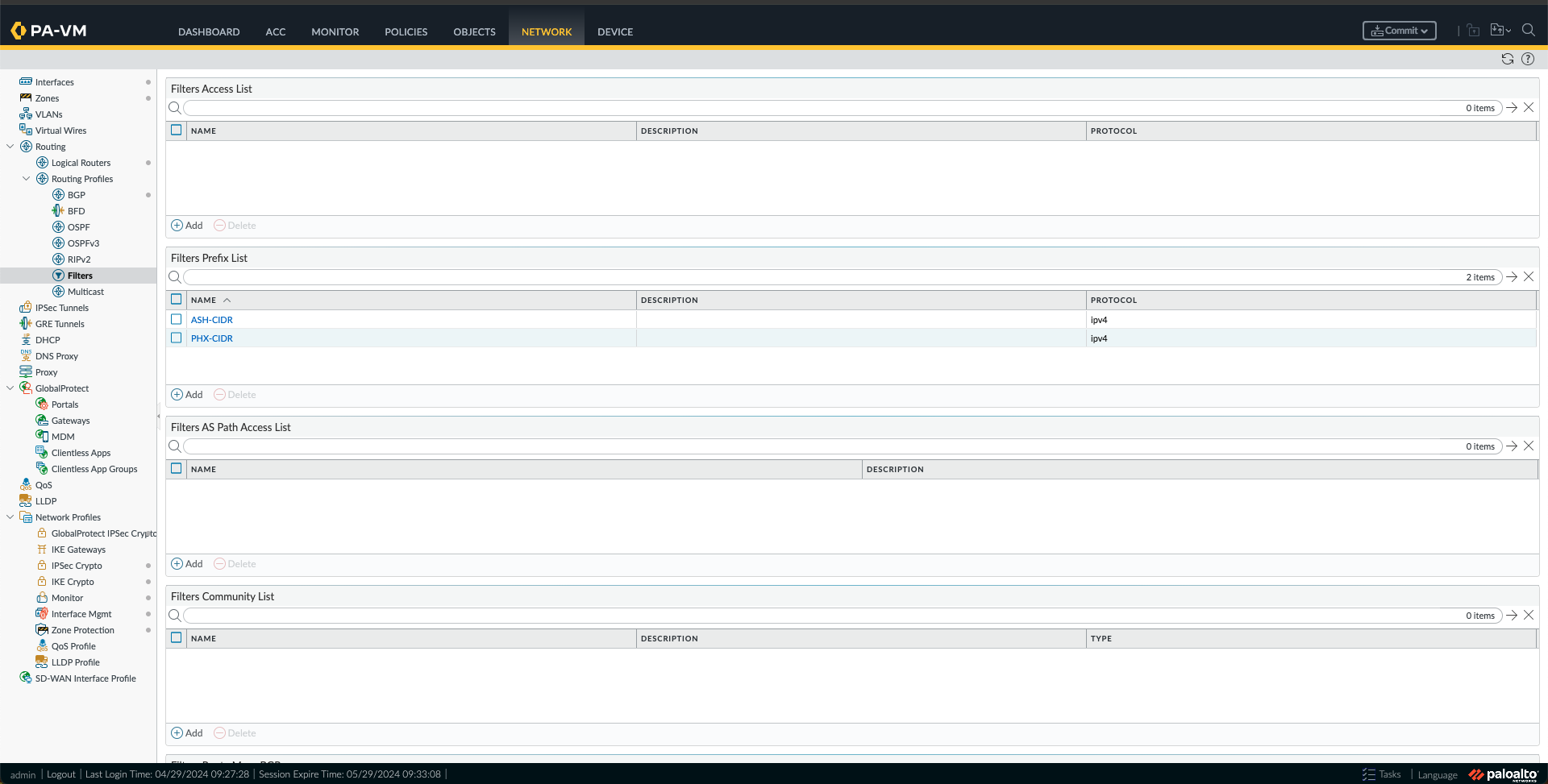 Prefix List Filters Creation 4