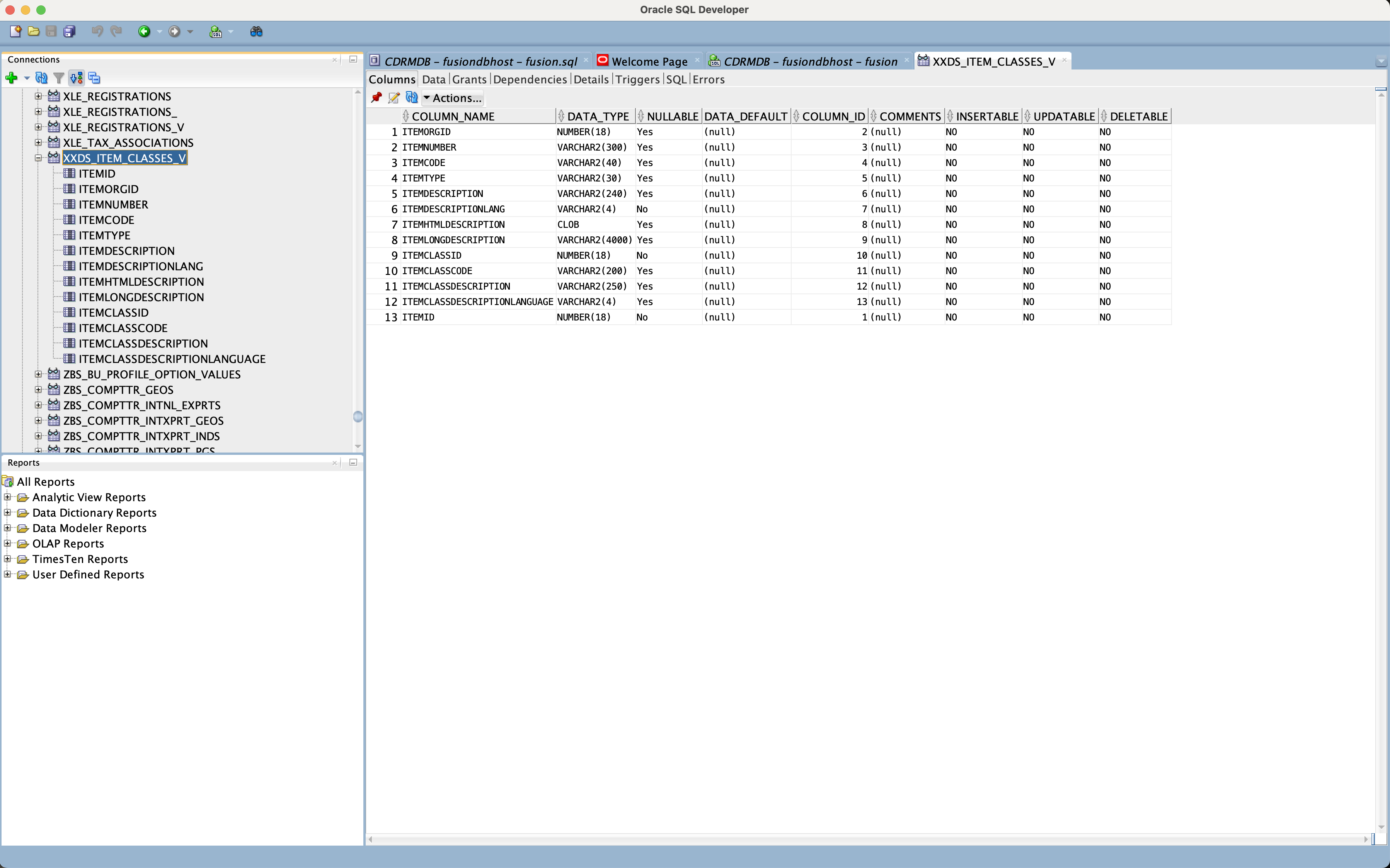 Data View Model Structure