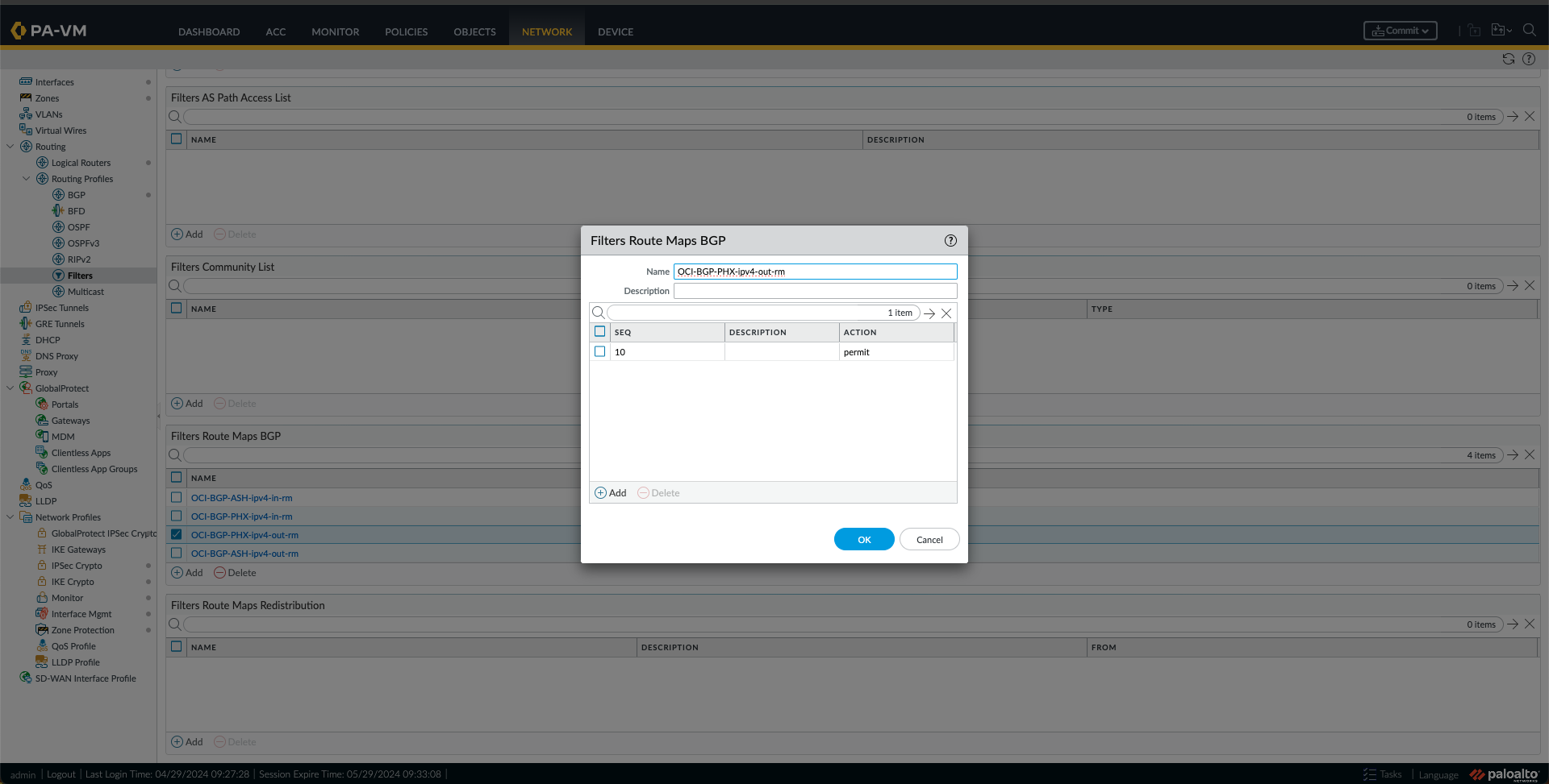 Route Map OUT for PHX 1