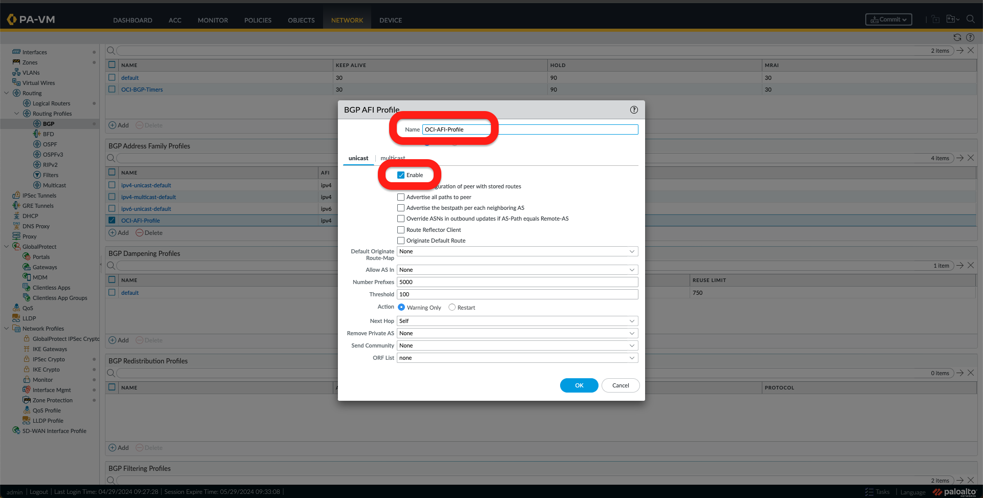 BGP Address Family Profile 2