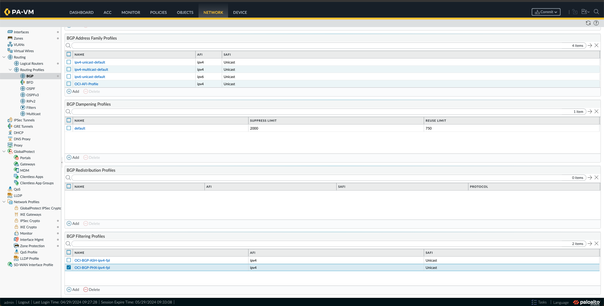 BGP Routing Profiles 2