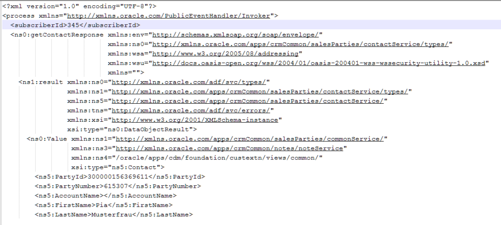 4 - XML structure FindContact