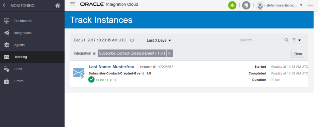 5 - Instance of Contact Created