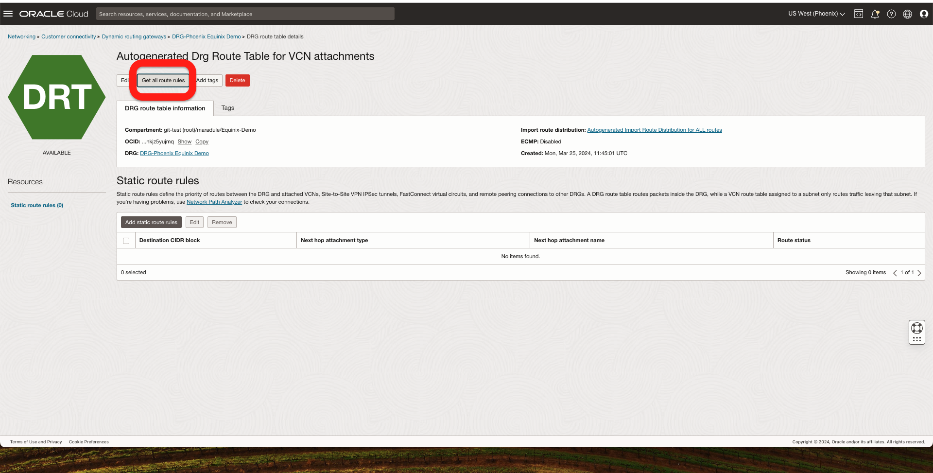OCI BGP Routes validation 2