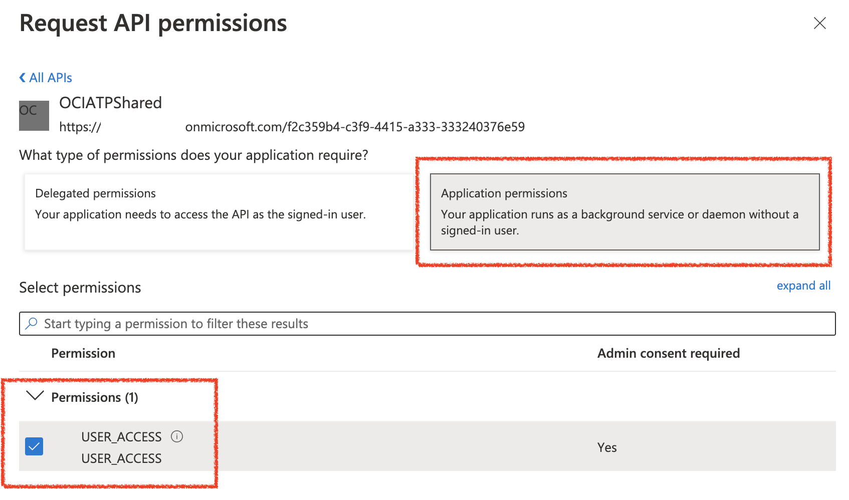 Request App API permissions