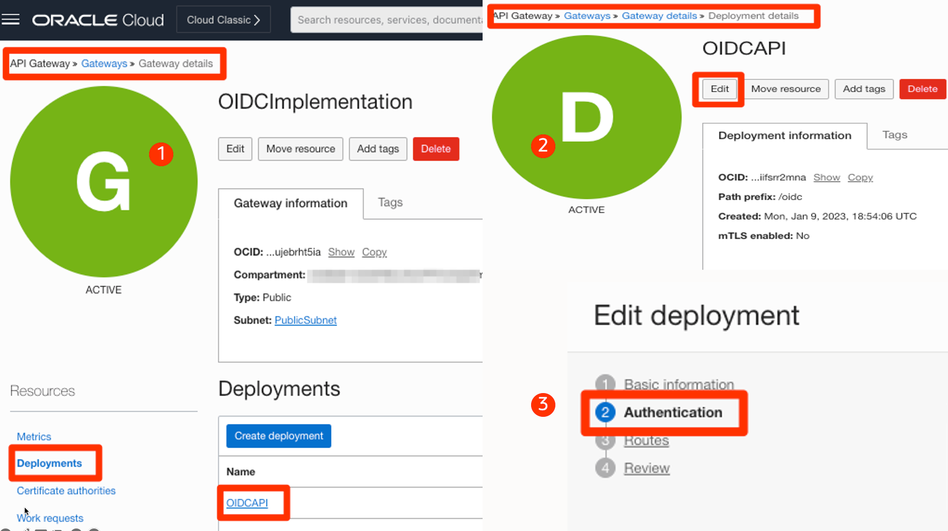 API Gateway OIDC step 1