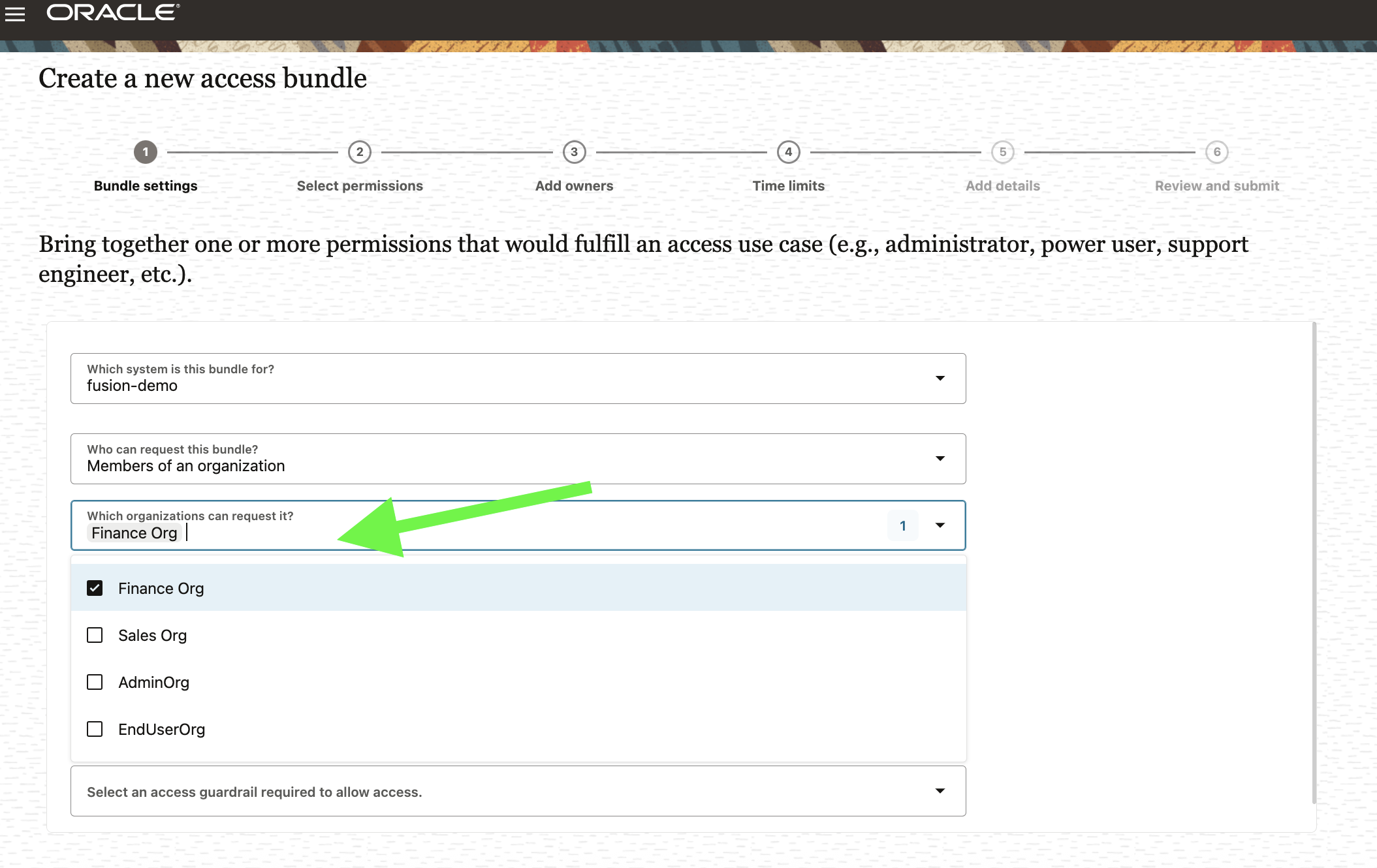 Access Bundle - Which Organizations