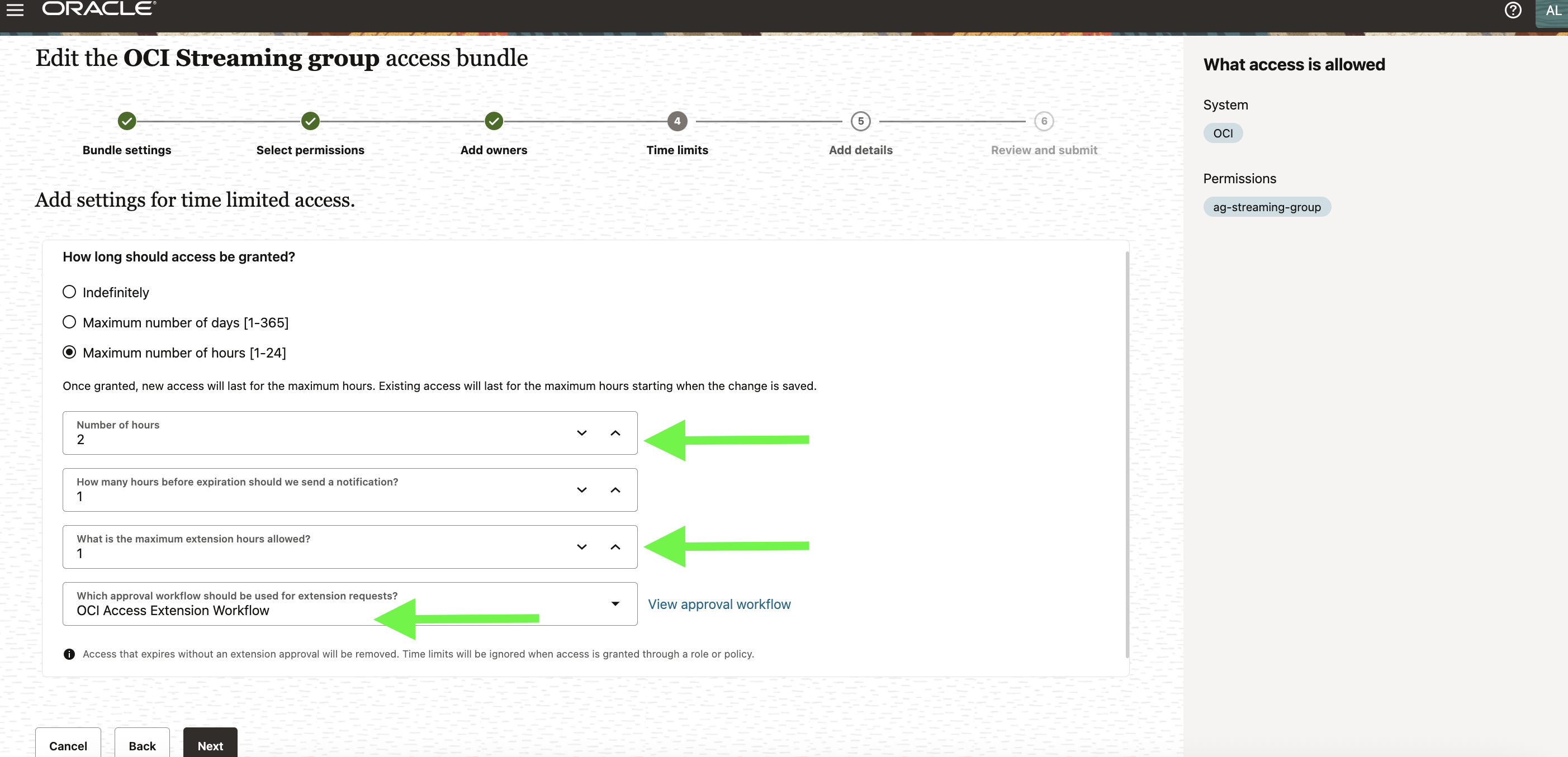 Access Bundle with Time Bound Config