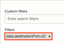 Applied Filter on Port 22