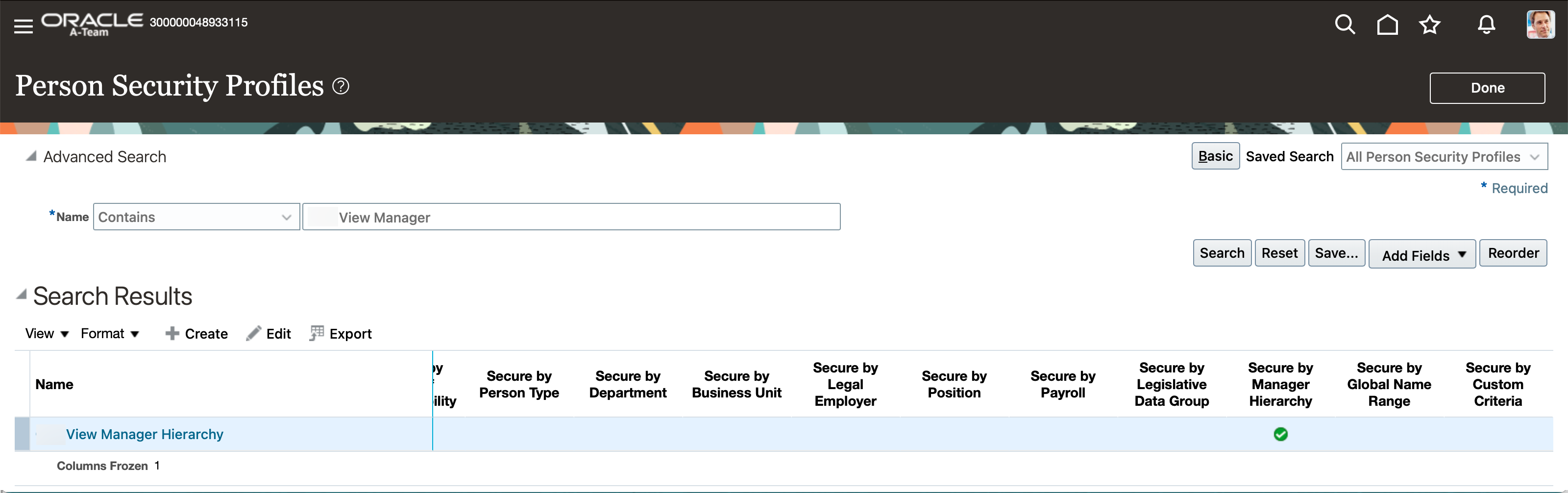 Secured by line manager