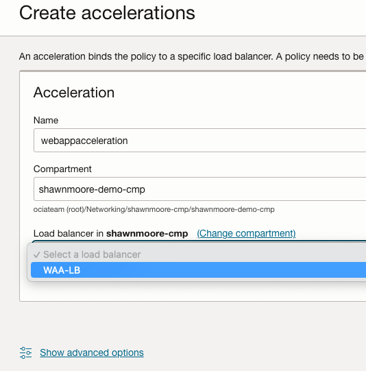 CREATE ACCELERATIONS
