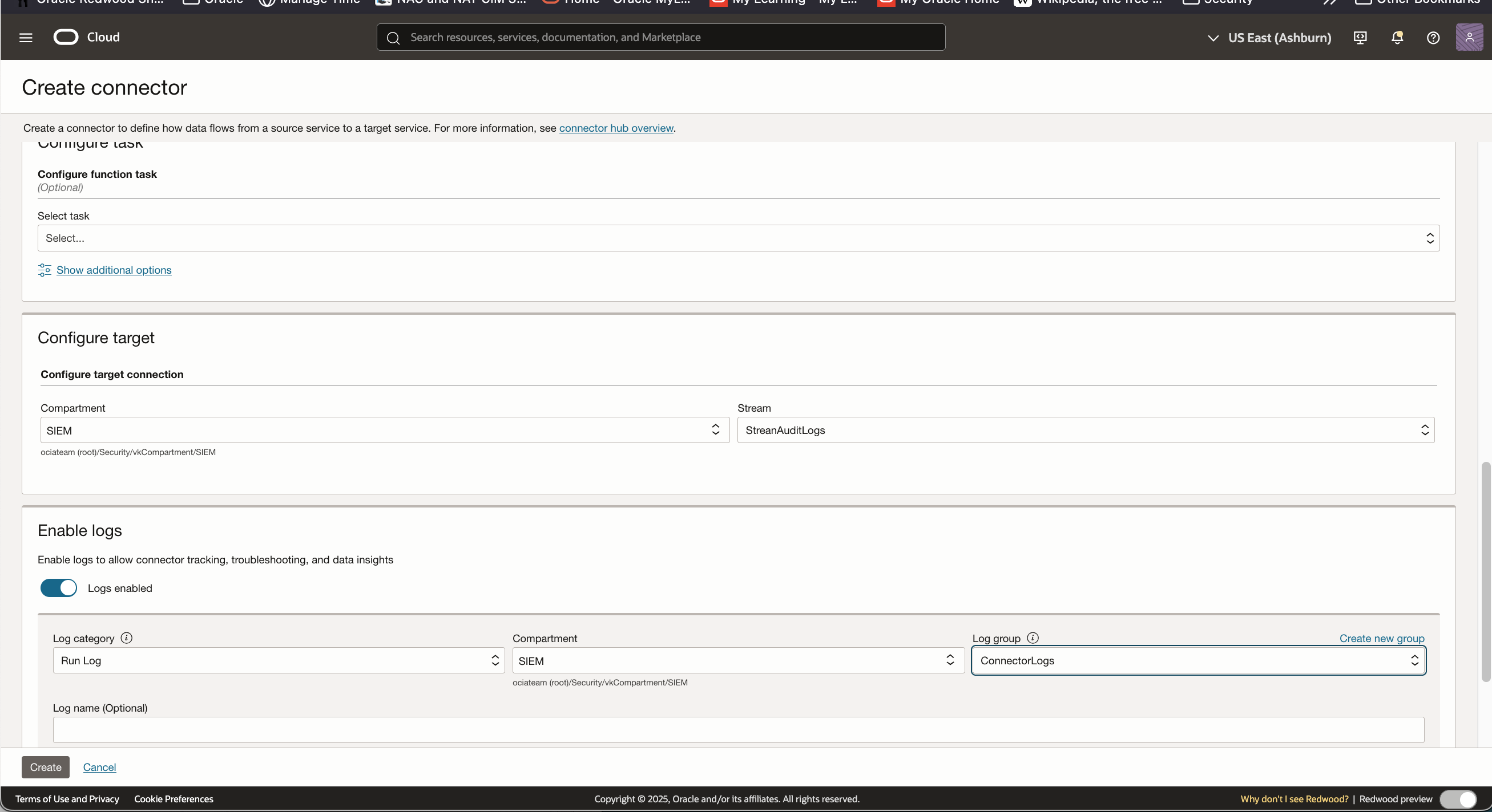 Add a arget to the connectort