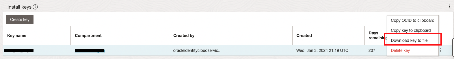 Download Install key as rsp