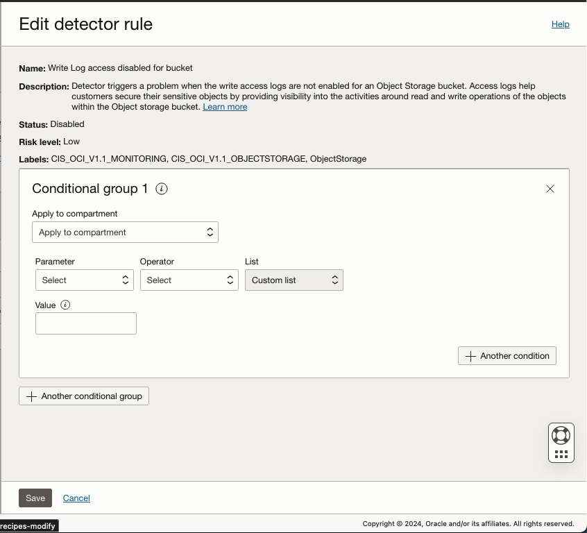 Editing a detector rule after attaching to target