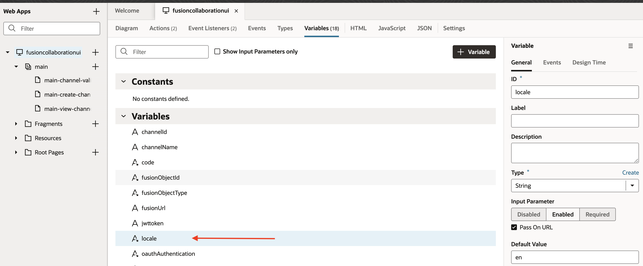 Application Level Variable