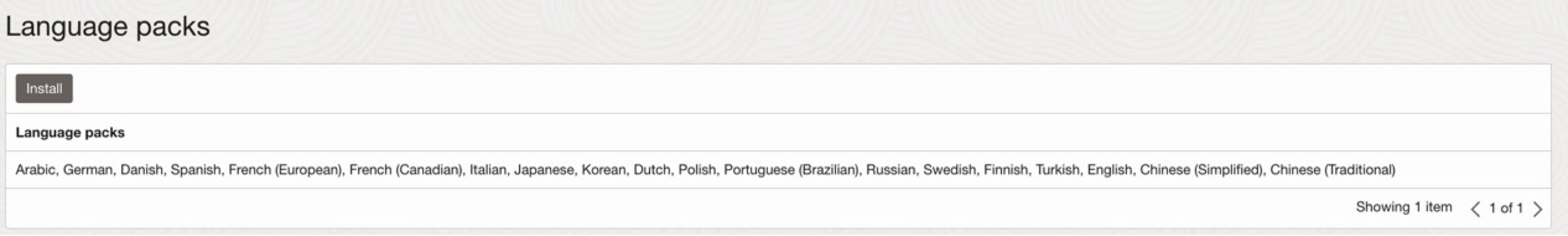 Install Language Packs