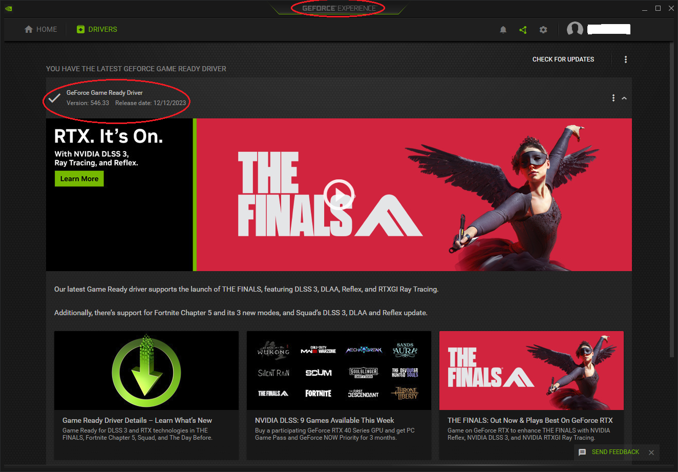 GeForce Experience Driver Update