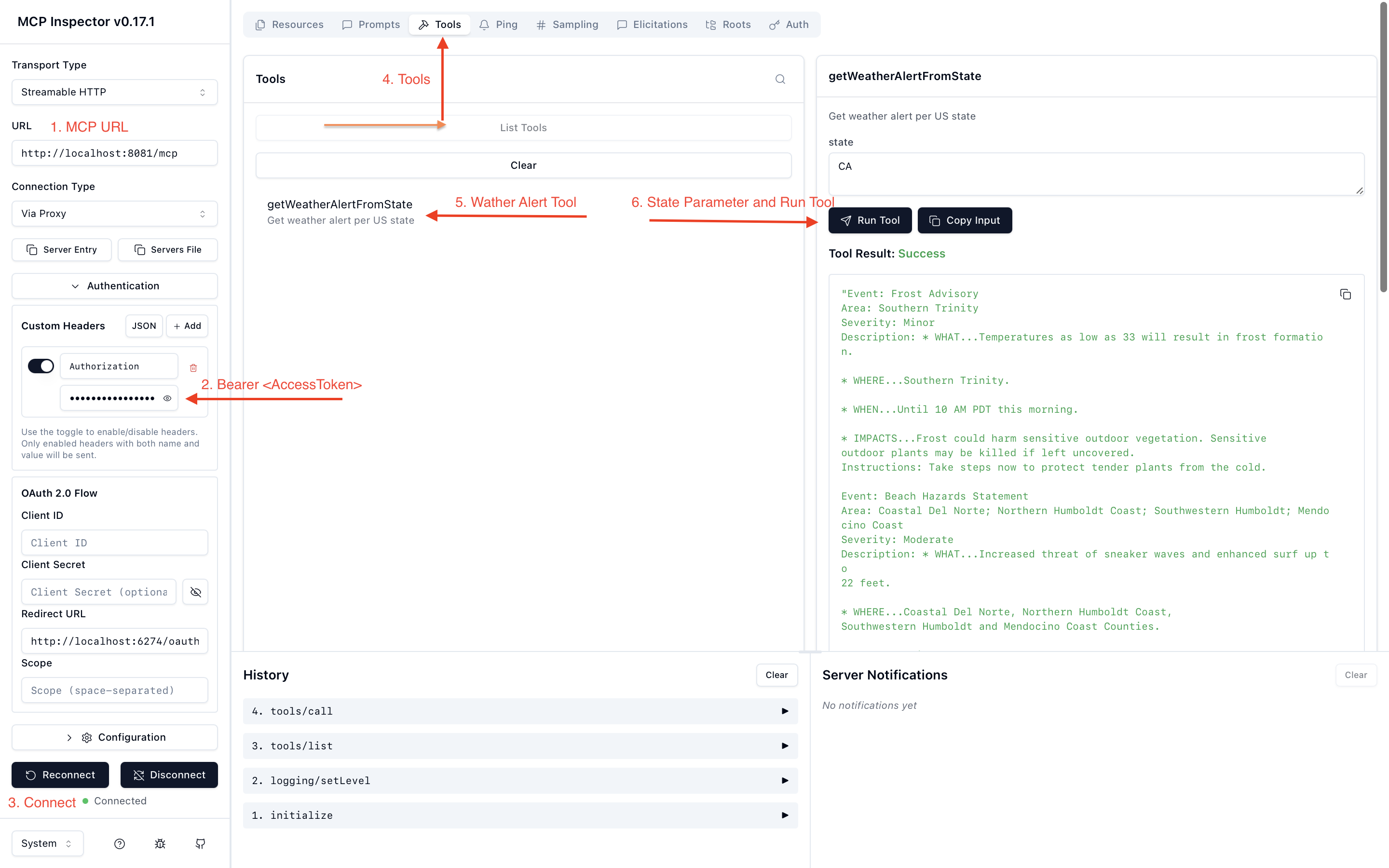 Helidon MCP Server Inspector