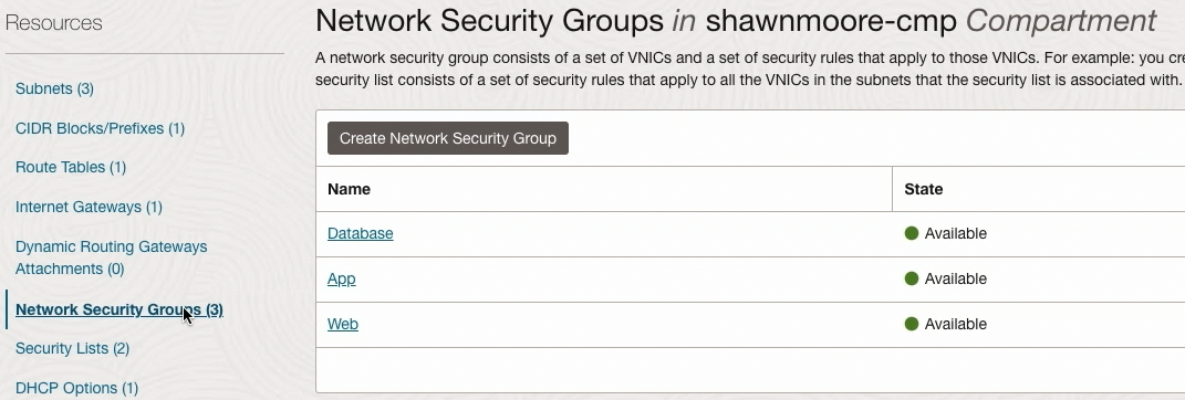 LIST OF NSGS SCREENSHOT
