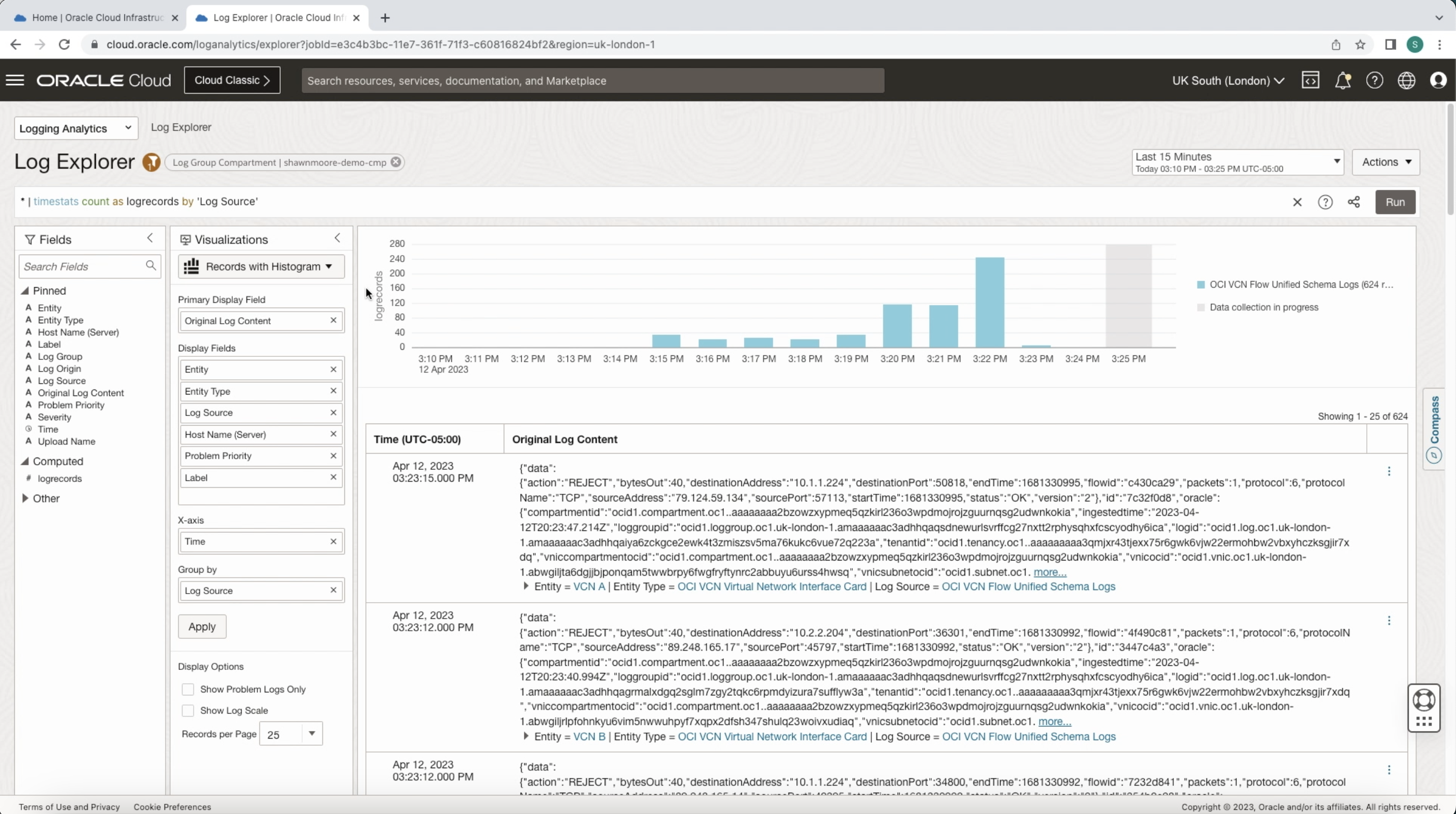 Log Explorer Records