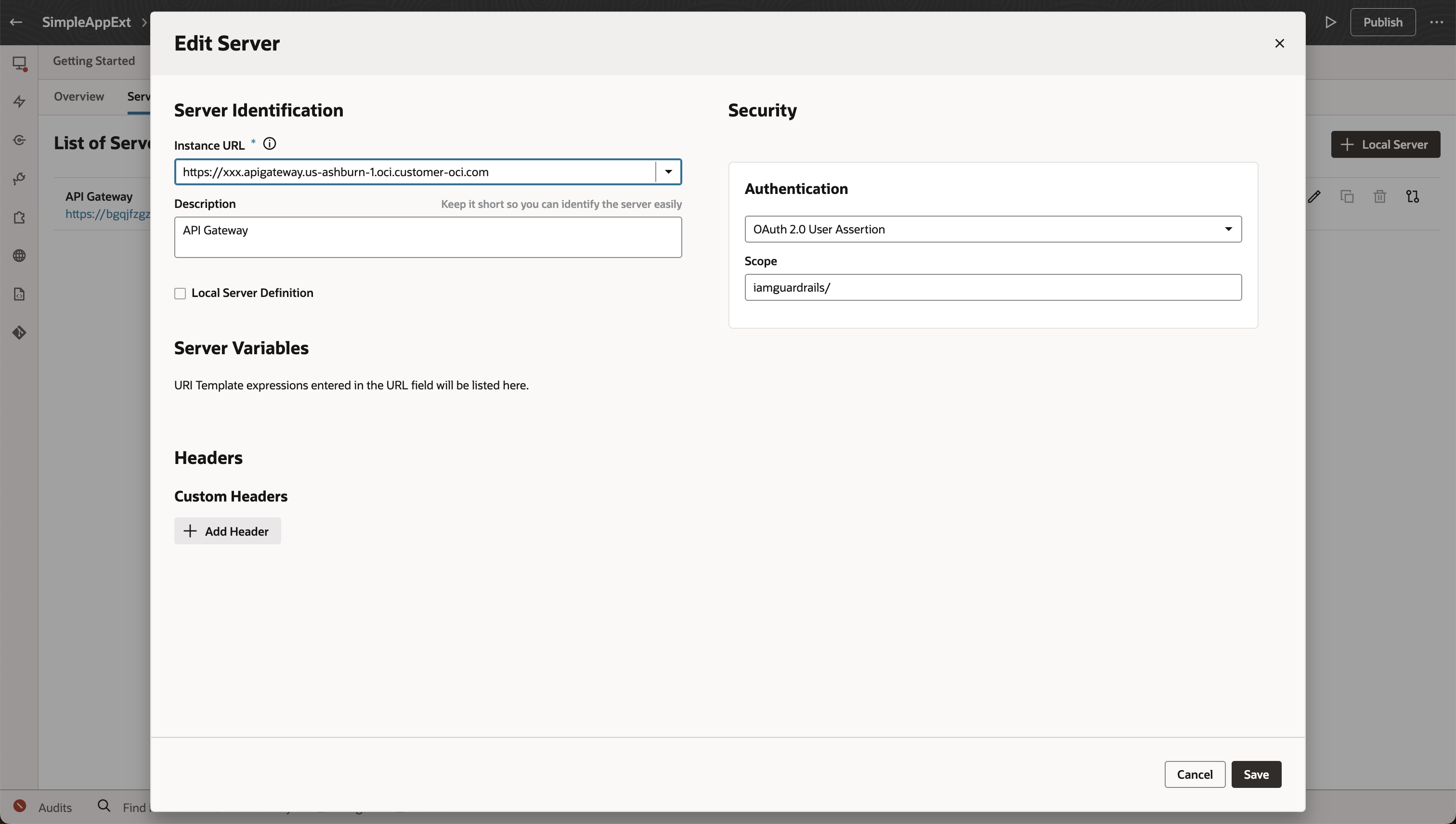 App Extension Backend