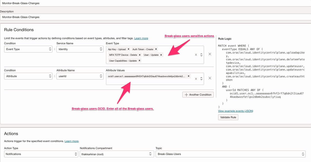 Monitor Break Glass User Changes