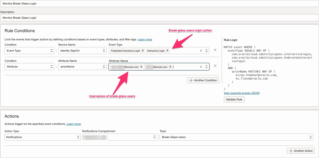 Monitor Break Glass Login