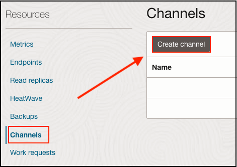 MySQL Create Channel