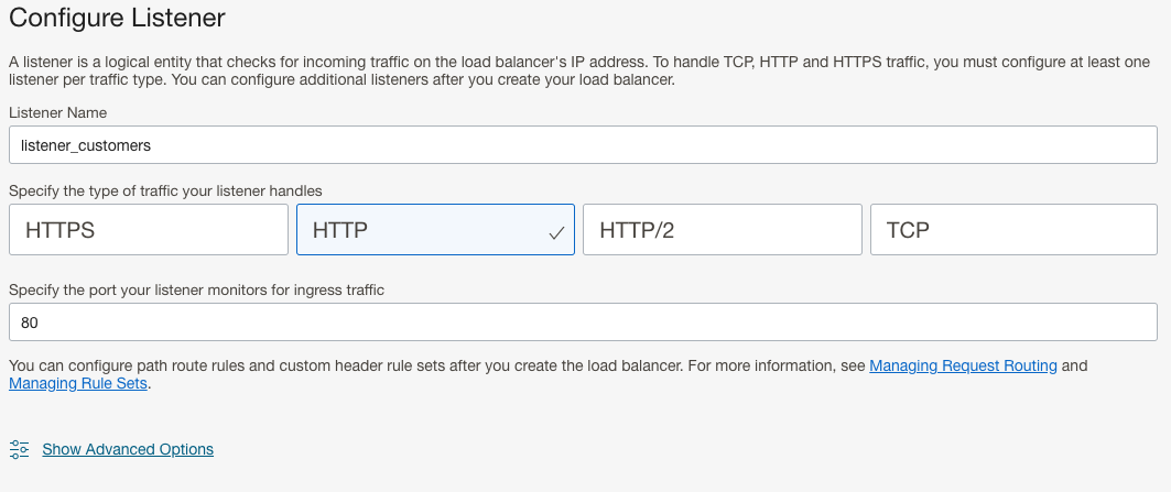 Nested LBs - Listener