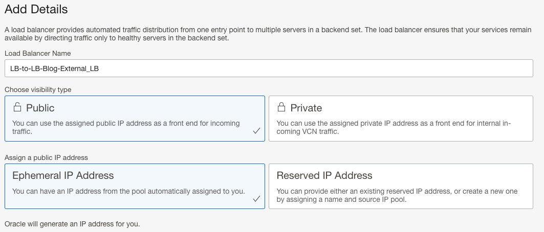 Nested LB - Creation