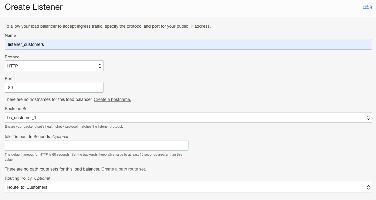 Nested LBs - Listener Routing Policy
