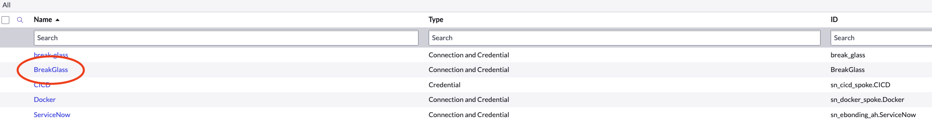 Navigate back into newly created connection alias