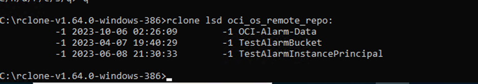 List Buckets using rclone
