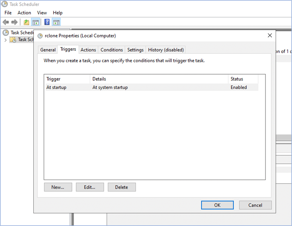 Use Windows Task Scheduler to create a task - Screen 3