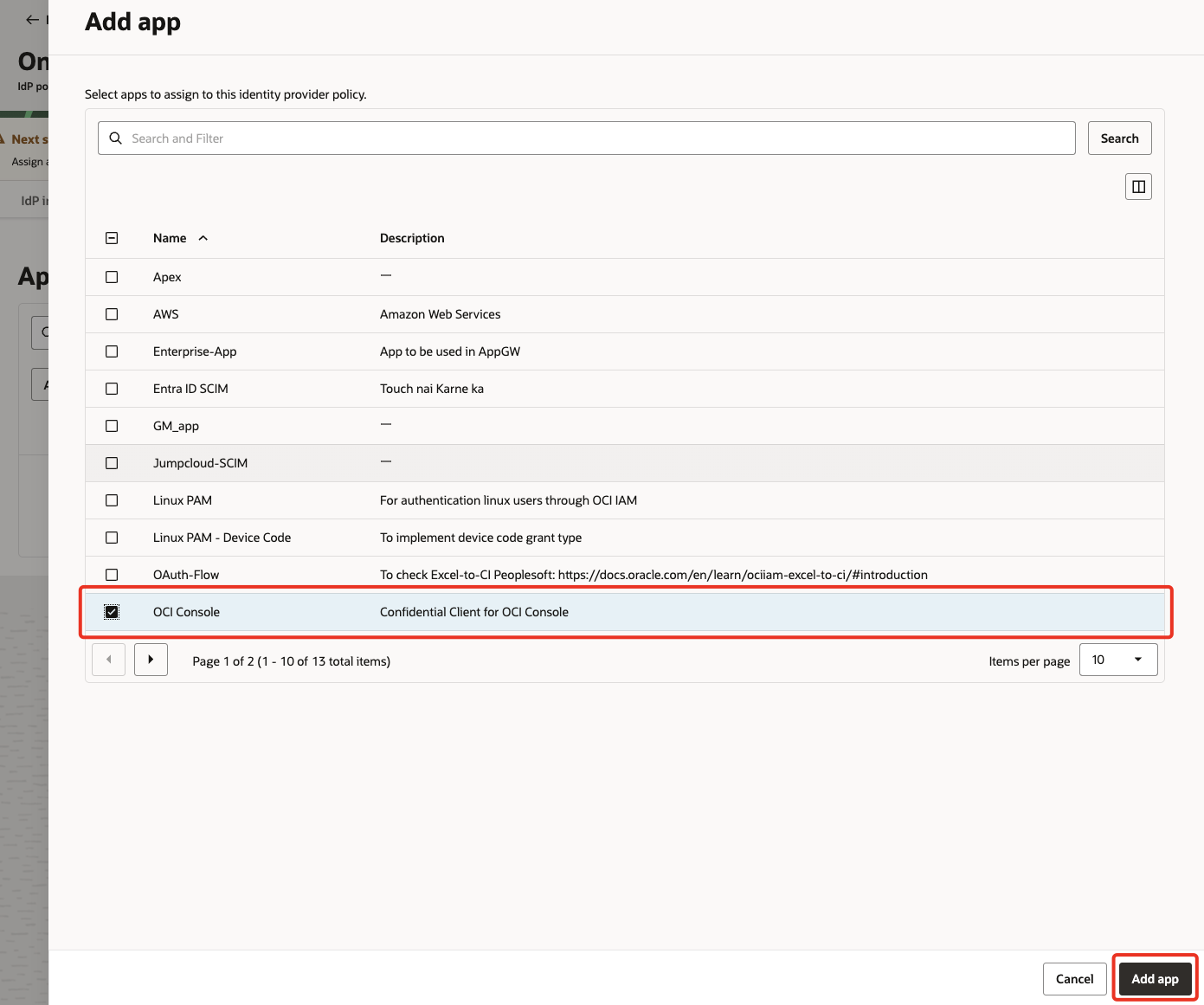 OCIIAMOneLogin_OCI_Console_14